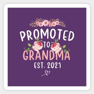 promoted to grandma 2021 shirt happy mother's day gift for grandma 2021 and for mom celebration and birthday for mom 2021 Sticker